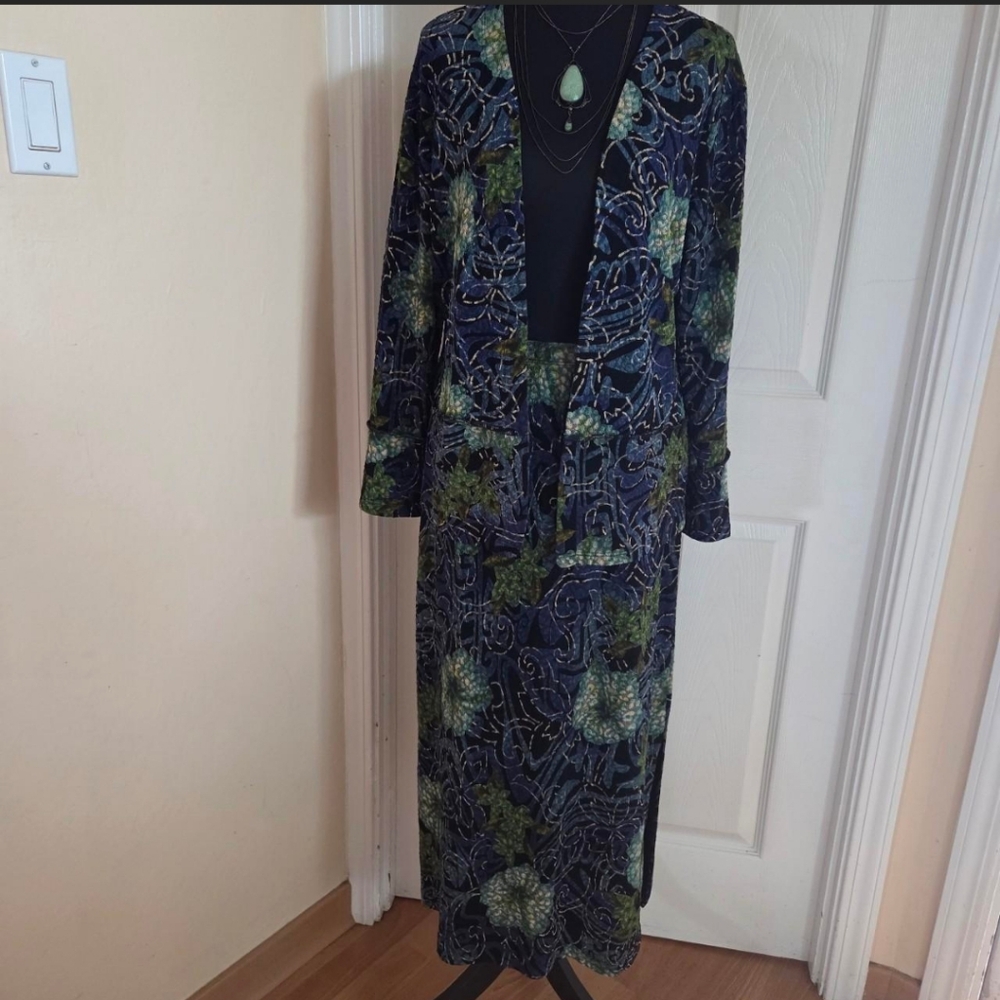 Mirasol 2 Piece Skirt & Cardigan Set Artsy Office 90s Boho Fairy Whimsical Large